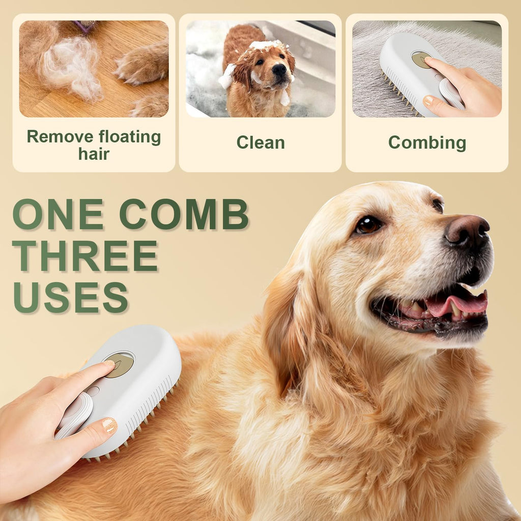 Pet Grooming Brush, Dog Cat Massage Bath Comb