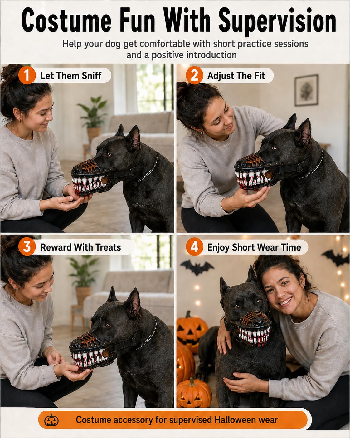 Spooky Dog Halloween Mask – Funny Pet Costume Accessory for Halloween Parties & Photos（Free Shipping）