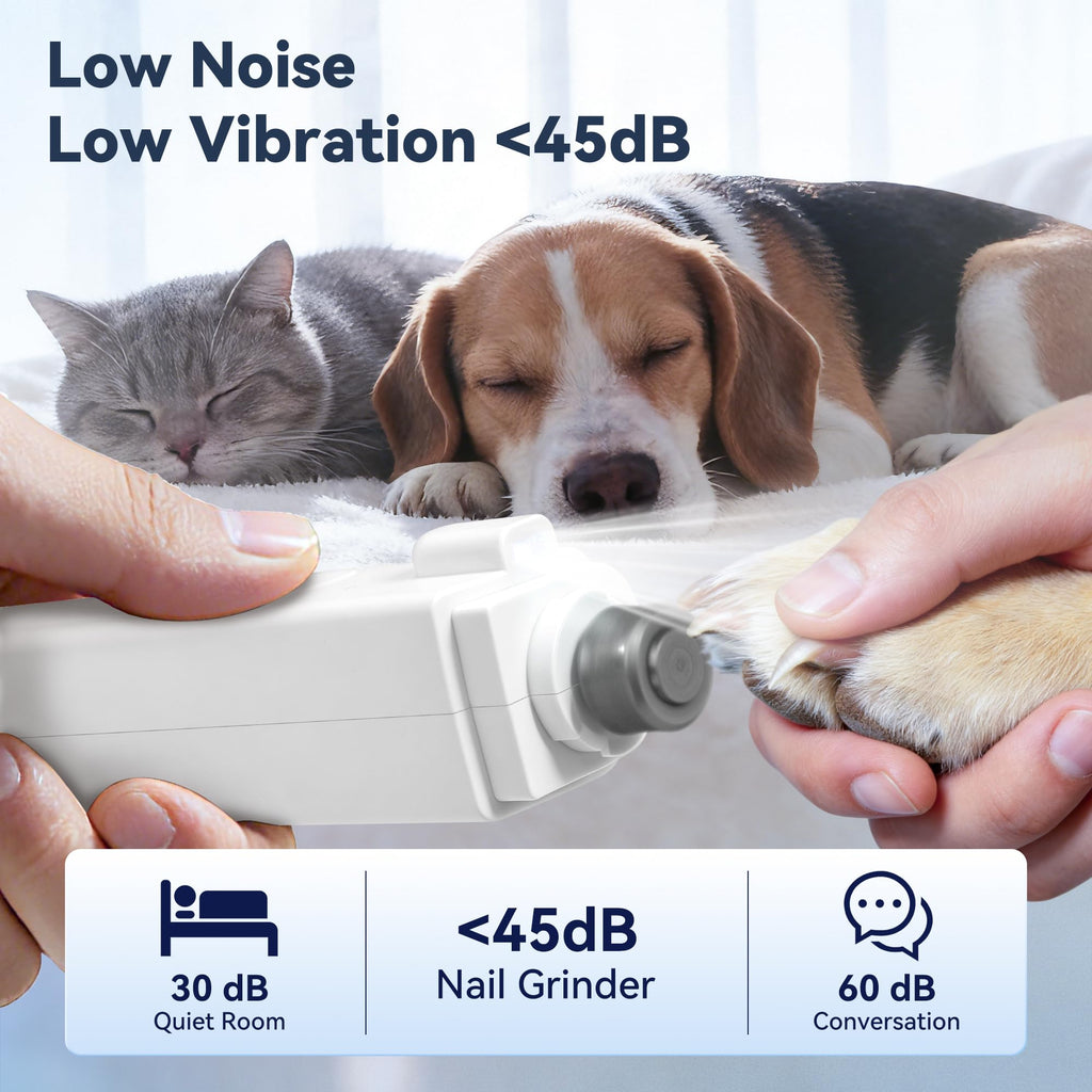 2-in-1 Electric Pet Nail Clipper & Grinder for Dogs Cats