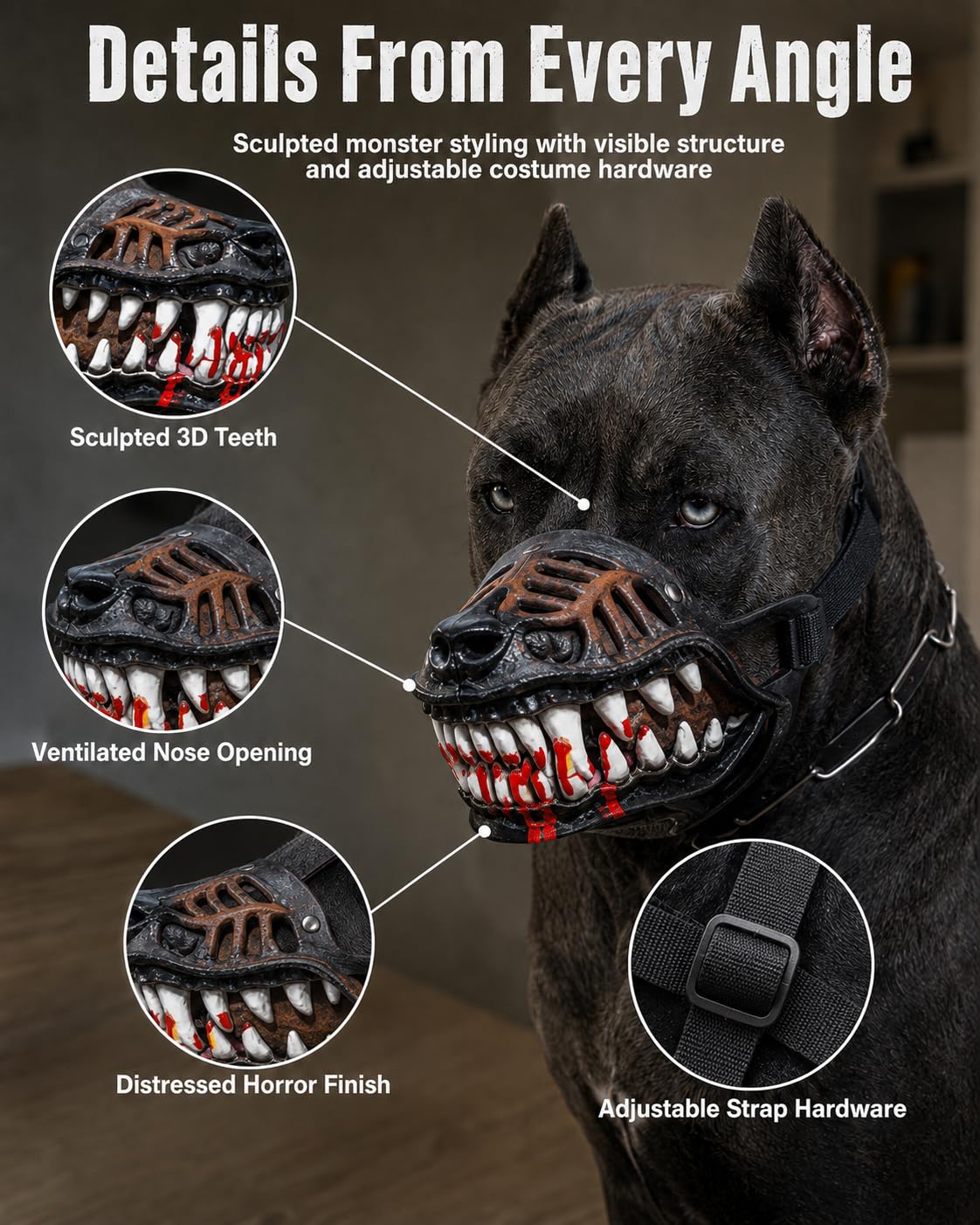 Spooky Dog Halloween Mask – Funny Pet Costume Accessory for Halloween Parties & Photos（Free Shipping）