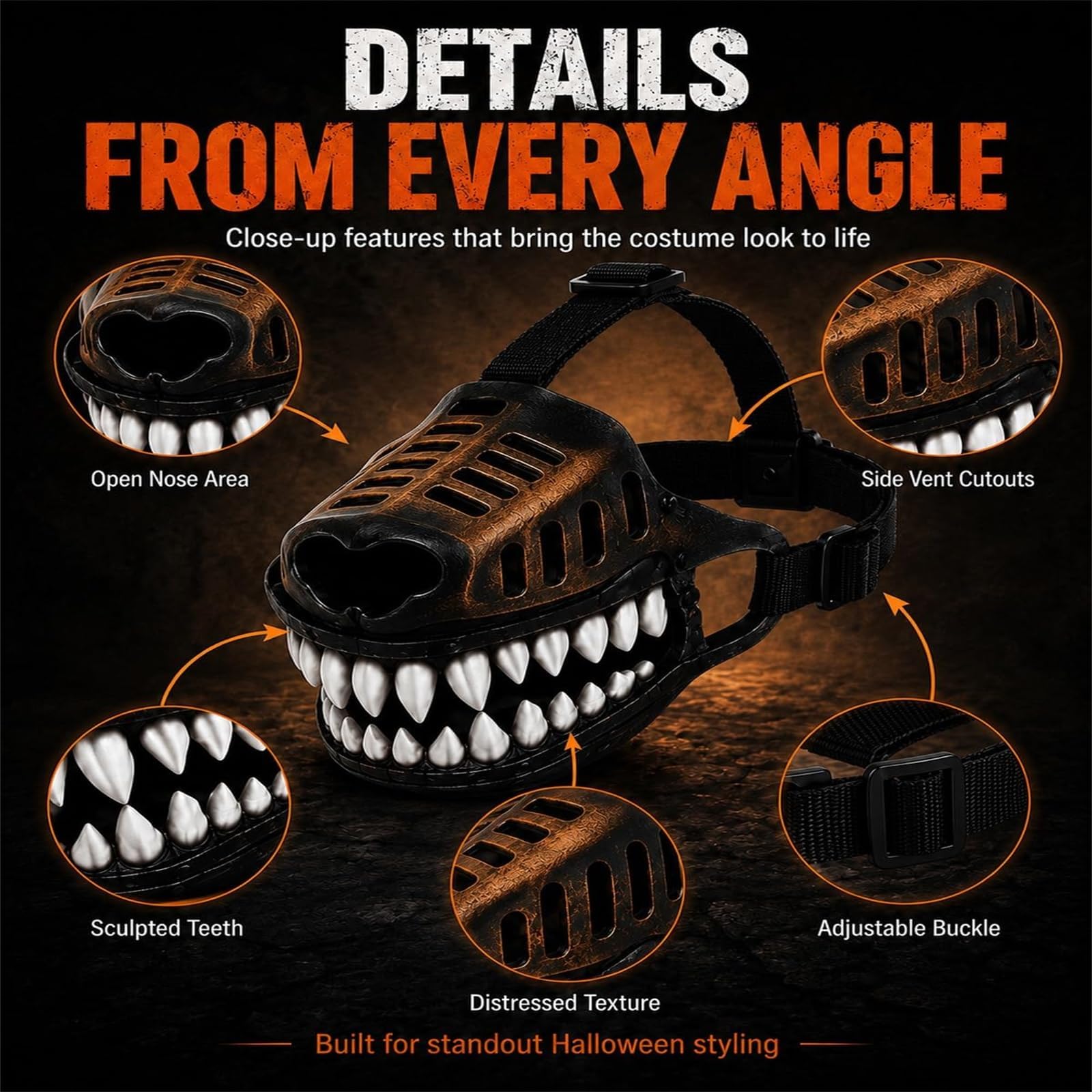 Spooky Dog Halloween Mask – Funny Pet Costume Accessory for Halloween Parties & Photos（Free Shipping）