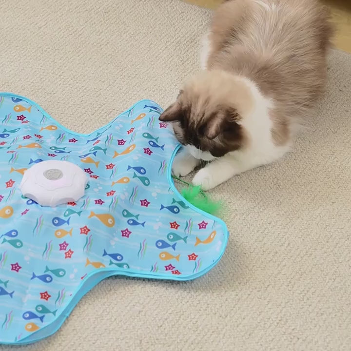 Electric Cat Turntable Toy with Butterfly Motion – Auto On/Off, Self-Entertaining Pet Teaser（Free Shipping）